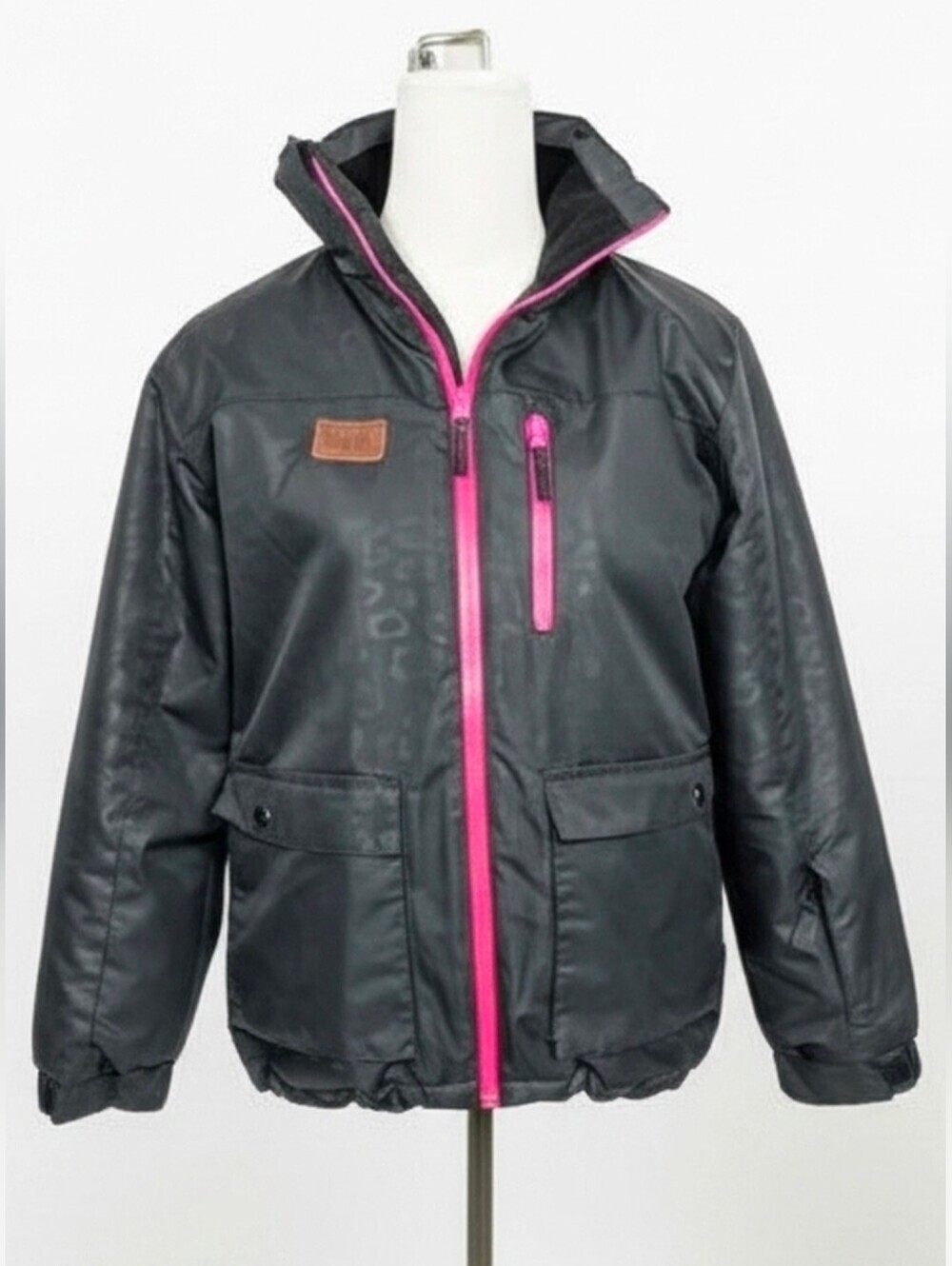 522 XTM Performance Kids 14 Ski Snowboard Jacket Black Pink 15K Waterproof 10K